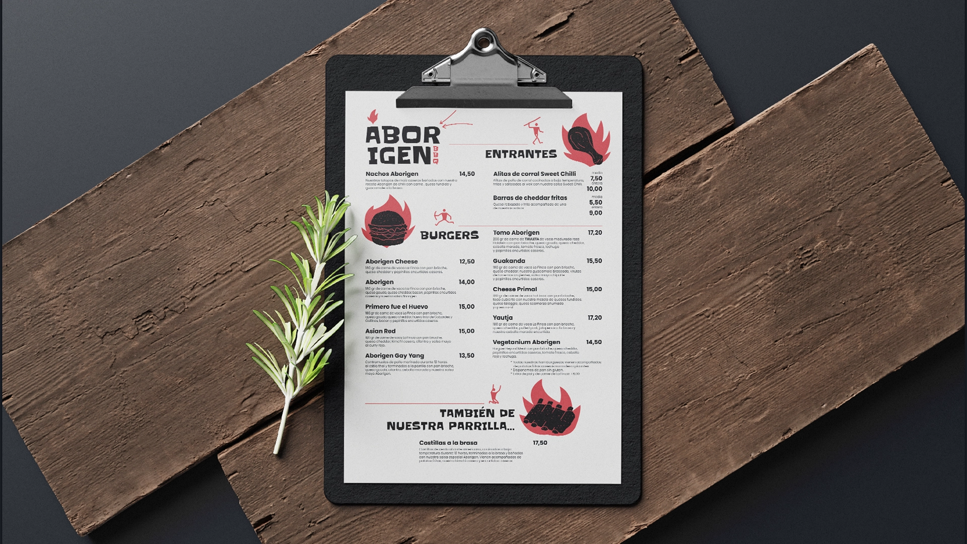 Imagen del proyecto de branding para el restaurante Aborigen BBQ – captura 5