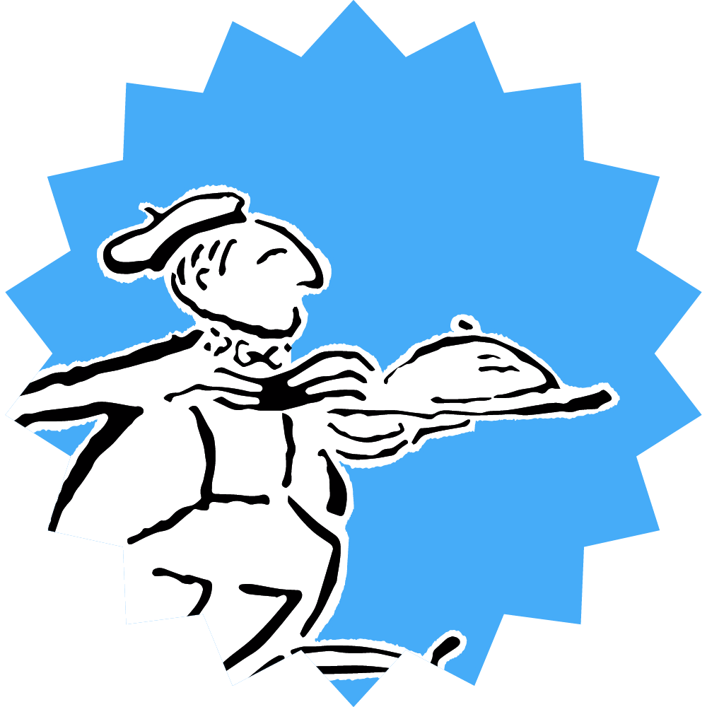 Estampa azul del gastrojuego de fidelización de Casa Dani