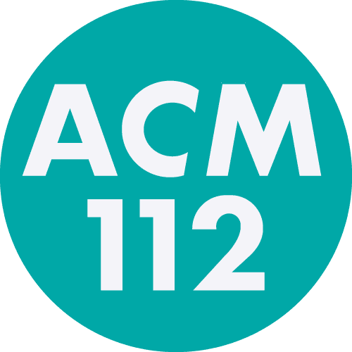 Logotipo de ACM112, asociación con la que colabora Fernando Linares